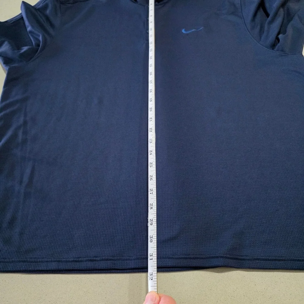 Nike Dri-FIT Mens Navy Blue Performance Golf Polo Shirt XXL Short Sleeve Logo‎